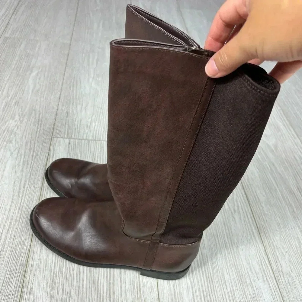 Kenneth Cole NY Classic Kennedy Scuba Boots flat heel in Brown size 4